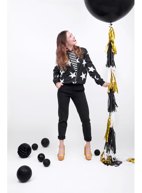 Guirnalda de flecos negros y dorado - Partydeco | Funidelia