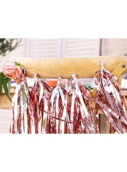 Guirnalda de flecos oro rosa - Partydeco | Funidelia