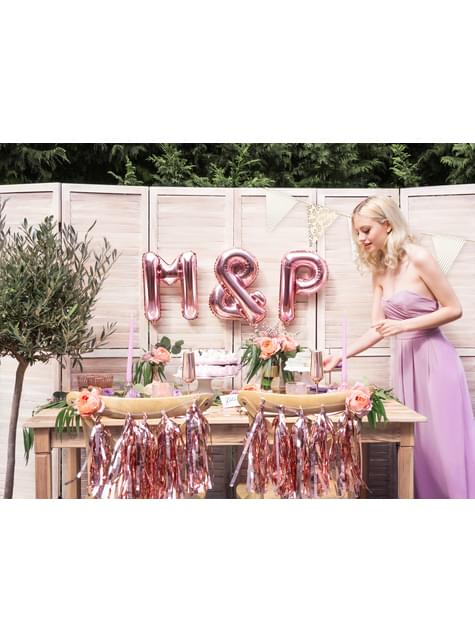 Guirnalda de flecos oro rosa - Partydeco | Funidelia
