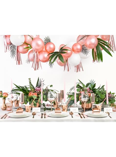 Guirnalda de flecos oro rosa - Partydeco | Funidelia