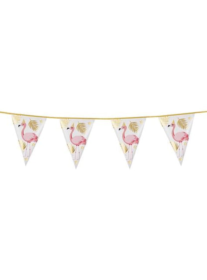 Guirnalda de foil con flamencos - Flamingo Party - Boland | Funidelia