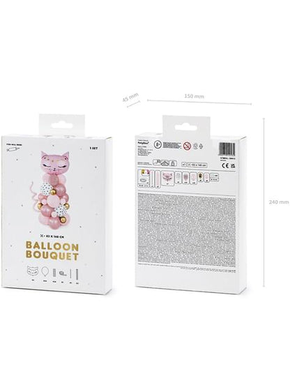Guirnalda de globos columna de gato rosa - Partydeco | Funidelia