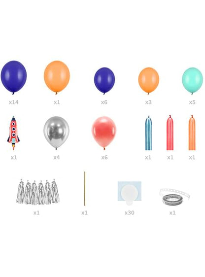 Guirnalda de globos de cohete