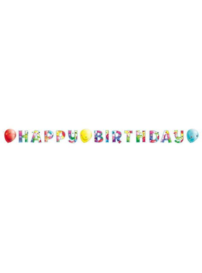 Guirnalda de globos “Happy Birthday“ - AMSCAN | Funidelia