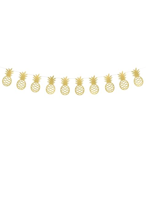 Guirnalda de piñas doradas de papel - Aloha Collection - Partydeco | Funidelia