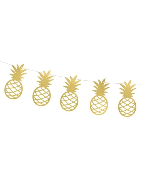 Guirnalda de piñas doradas de papel - Aloha Collection - Partydeco | Funidelia