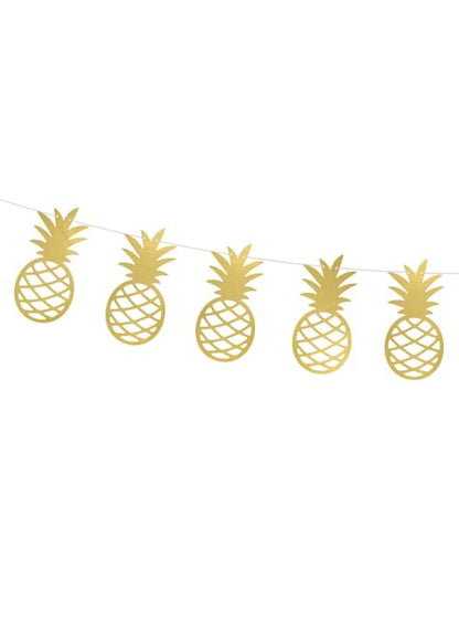 Guirnalda de piñas doradas de papel - Aloha Collection - Partydeco | Funidelia
