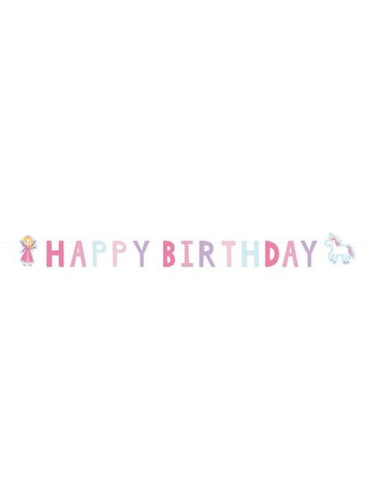 Guirnalda de princesas “Happy Birthday“ - AMSCAN | Funidelia