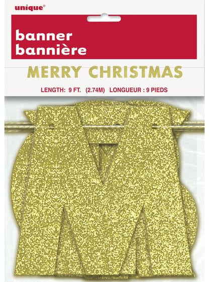 Guirnalda dorada brillante Merry Christmas - Basic Christmas - Unique | Funidelia