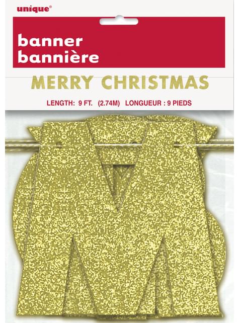 Guirnalda dorada brillante Merry Christmas - Basic Christmas - Unique | Funidelia