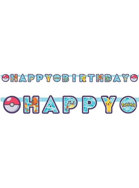 Guirnalda “Happy Birthday” - Pokémon