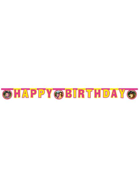 Guirnalda “Happy Birthday“ de Masha y el Oso