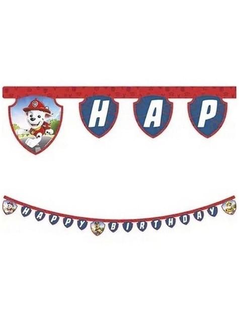 Guirnalda Happy Birthday de Patrulla Canina - Procos | Funidelia