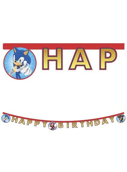 Guirnalda Happy Birthday de Sonic - Procos | Funidelia
