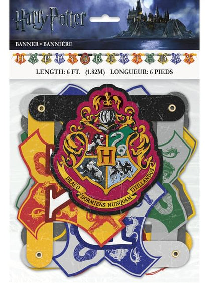 Guirnalda Happy Birthday Harry Potter - Hogwarts Houses - Unique | Funidelia