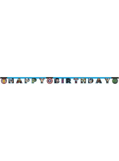 Guirnalda “Happy Birthday“ Los Vengadores - Mighty Avengers - Procos | Funidelia