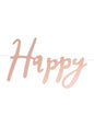 Guirnalda “Happy Birthday“ oro rosa - Partydeco | Funidelia