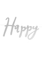Guirnalda “Happy Birthday“ plateada - Partydeco | Funidelia