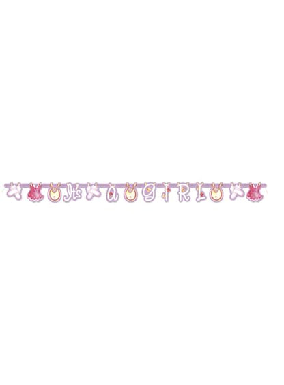 Guirnalda It’s a Girl -Pink Clothesline Baby Shower - Unique | Funidelia