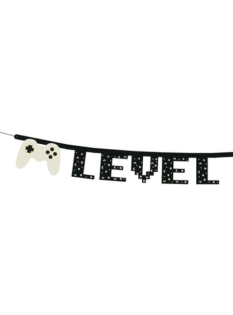 Guirnalda “Level up Birthday“ - Videogame party - Partydeco | Funidelia