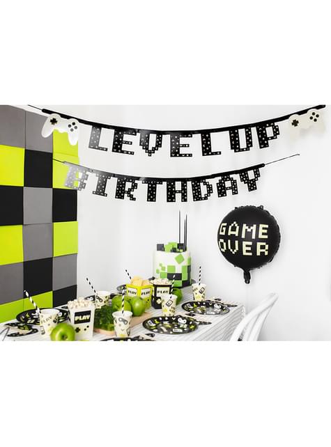 Guirnalda “Level up Birthday“ - Videogame party - Partydeco | Funidelia