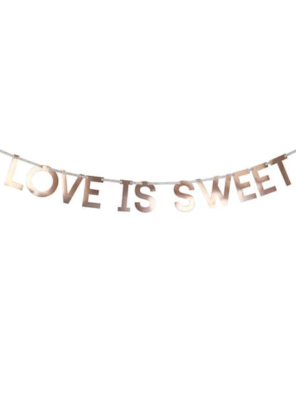 Guirnalda “Love is sweet“ en oro rosa de papel - Geo Blush - Neviti | Funidelia