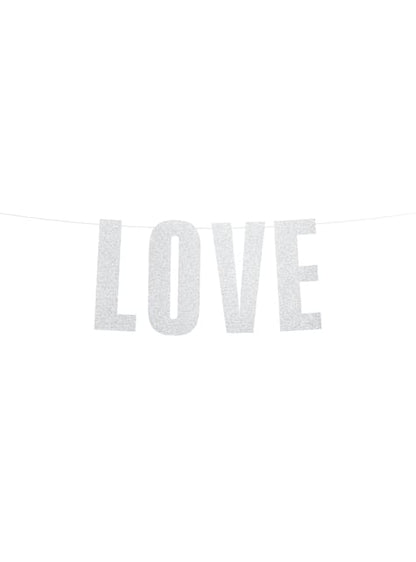 Guirnalda “Love“ plateada - Partydeco | Funidelia