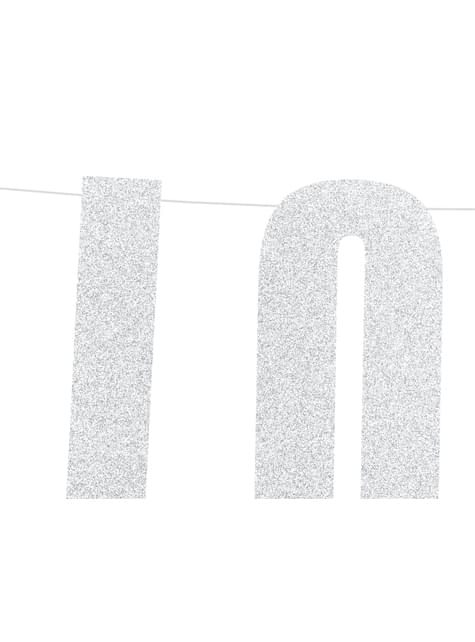 Guirnalda “Love“ plateada - Partydeco | Funidelia
