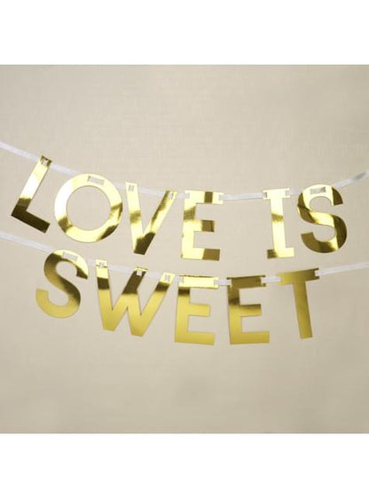Guirnalda “Love si sweet“ en dorado - Geo Floral - Neviti | Funidelia