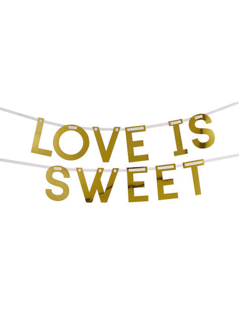 Guirnalda “Love si sweet“ en dorado - Geo Floral - Neviti | Funidelia