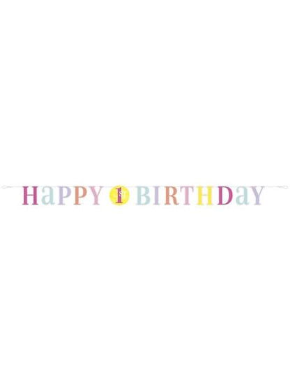 Guirnalda primer cumpleaños rosa - Pink Dots 1st Birthday - Unique | Funidelia