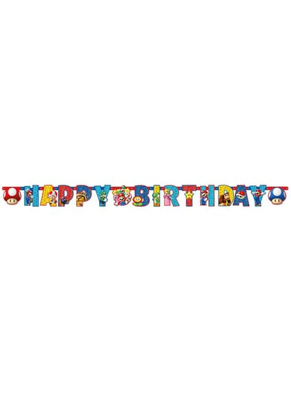 Guirnalda“Happy Birthday“ Super Mario Bros - AMSCAN | Funidelia