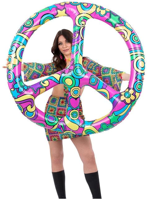 Hinchable de símbolo de la paz años 60 - Smiffys | Funidelia
