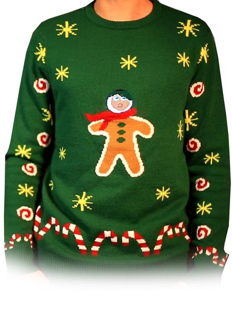 Jersey navideño de galleta de Jengibre mordida Digital Dudz