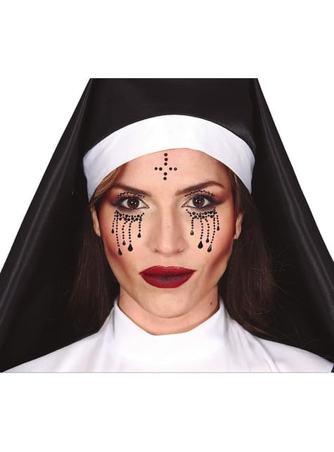 Joyas faciales adhesivas de monja