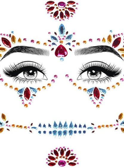 Joyas faciales de Catrina Día de los Muertos - Leg Avenue | Funidelia