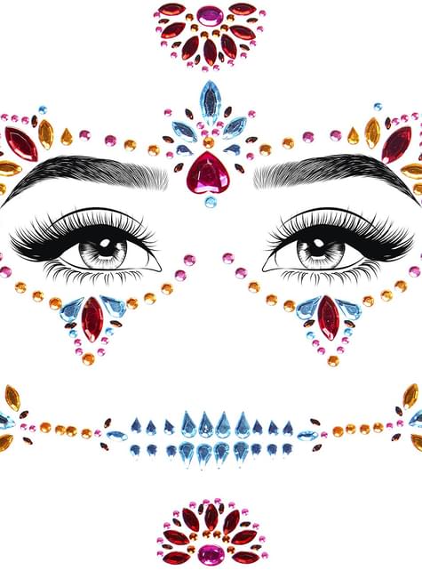 Joyas faciales de Catrina Día de los Muertos - Leg Avenue | Funidelia