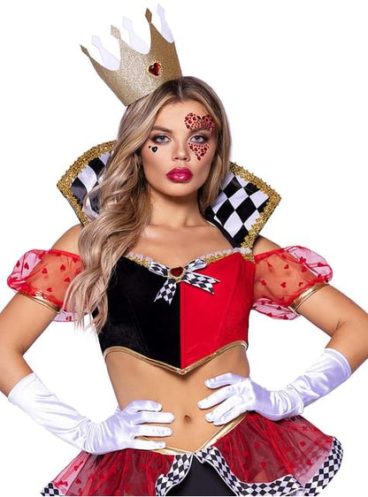 Joyas faciales de Reina de Corazón - Leg Avenue | Funidelia