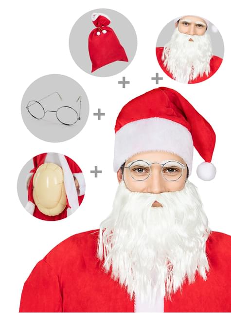 Kit accesorios de Papá Noel - Funiglobal | Funidelia