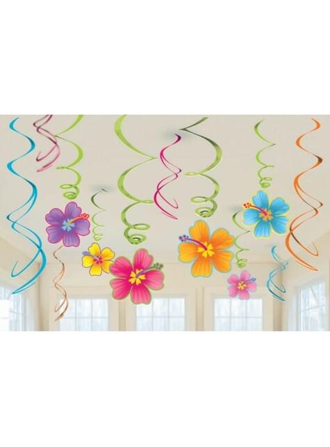 Kit de 12 decoraciones colgantes de Hawái