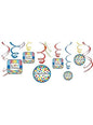 Kit de 12 decoraciones colgantes de lunares de colores - AMSCAN | Funidelia
