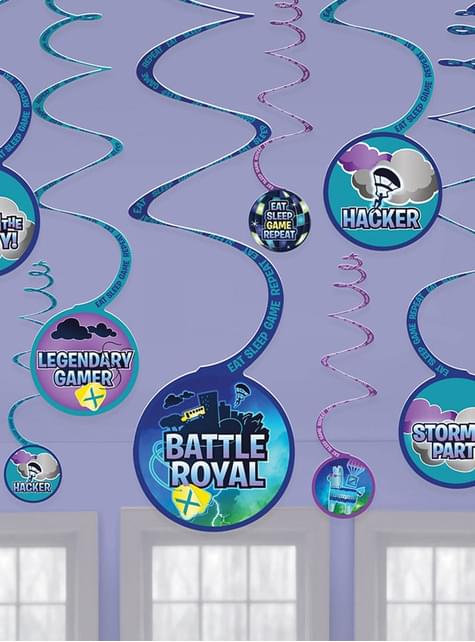 Kit de 12 decoraciones colgantes Fortnite - Battle Royale