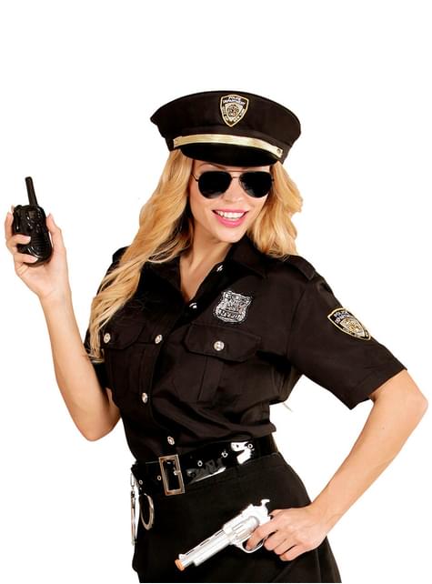Kit de camisa y gorro de policía para mujer - Widmann | Funidelia