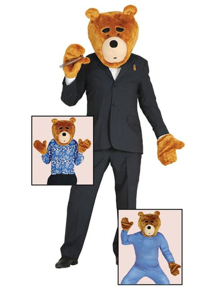 Kit de pieza para la cabeza y manos de oso travieso para adulto - Guirca | Funidelia