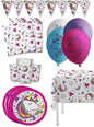Kit decoración de cumpleaños de unicornio Premium para 8 personas - Lovely Unicorn - Funiglobal Kits | Funidelia