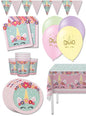 Kit decoración de cumpleaños de unicornio Premium para 8 personas - Unicorn Flowers - Funiglobal Kits | Funidelia
