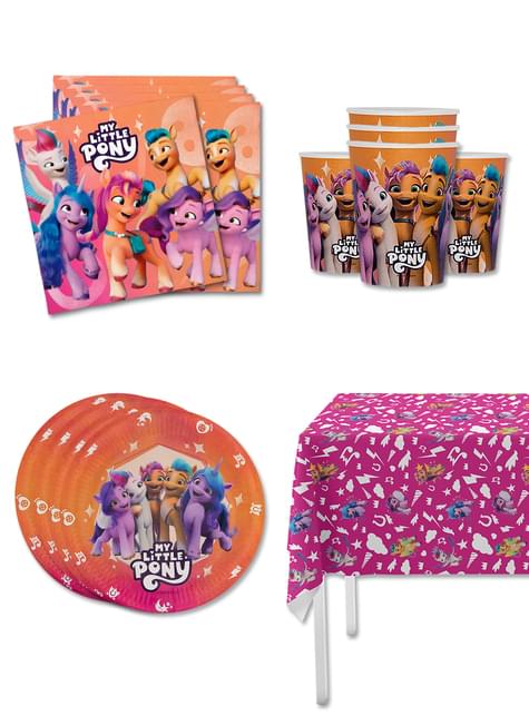 Kit decoración de cumpleaños My Little Pony para 8 personas - Funiglobal Kits | Funidelia