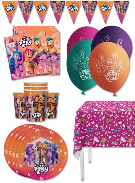 Kit decoración de cumpleaños My Little Pony Premium para 8 personas - Funiglobal Kits | Funidelia