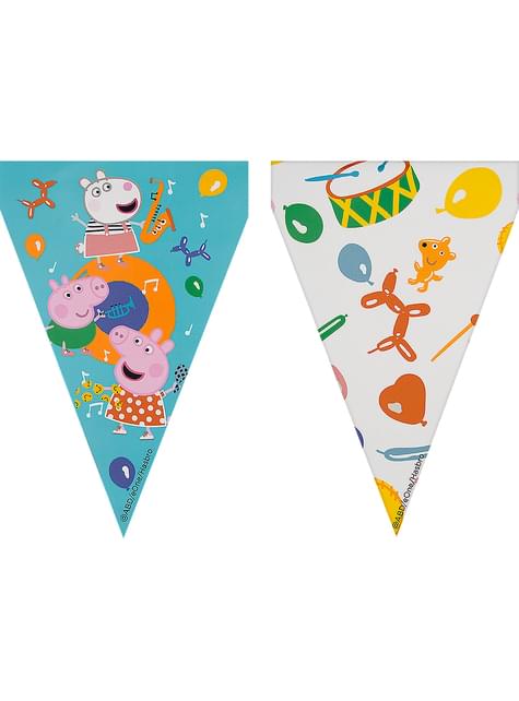 Kit decoración de cumpleaños Peppa pig Premium para 8 personas