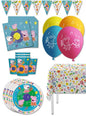 Kit decoración de cumpleaños Peppa pig Premium para 8 personas